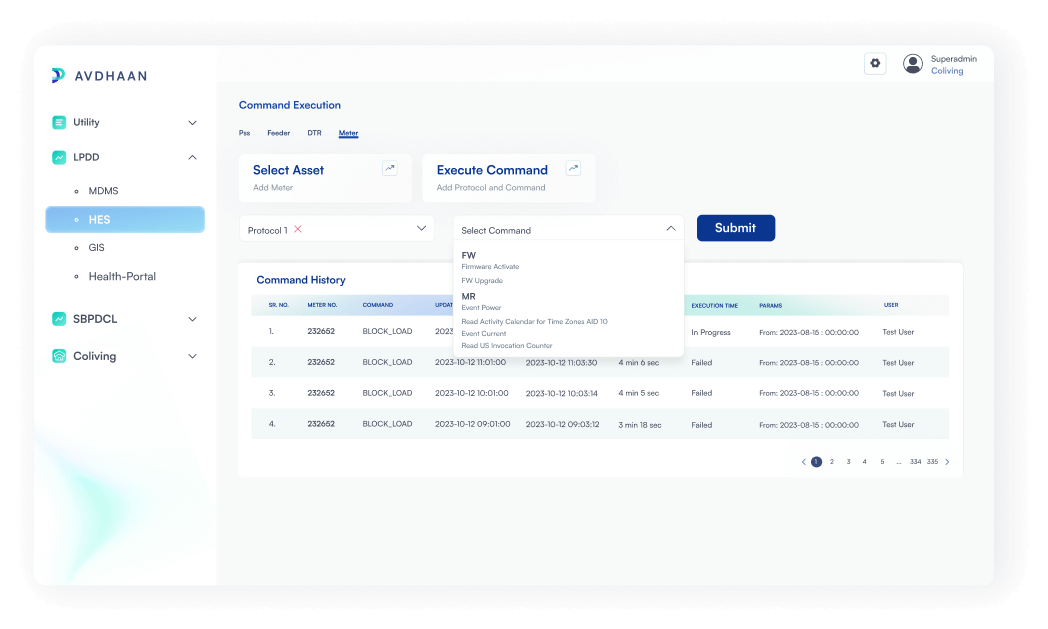 Execute meter commands in real-time in even the most remote areas